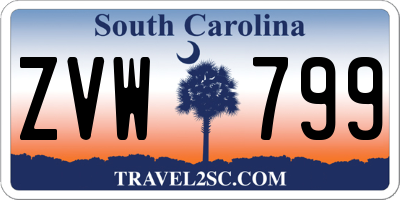 SC license plate ZVW799