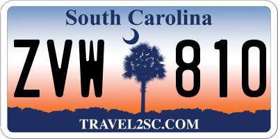 SC license plate ZVW810