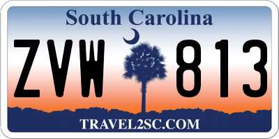 SC license plate ZVW813
