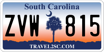 SC license plate ZVW815