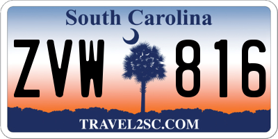 SC license plate ZVW816