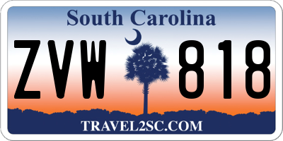 SC license plate ZVW818