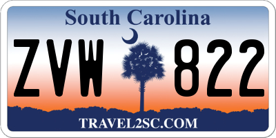 SC license plate ZVW822