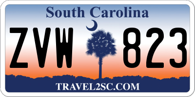 SC license plate ZVW823