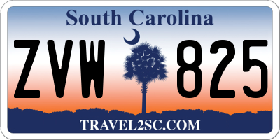 SC license plate ZVW825