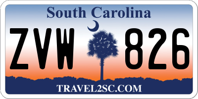 SC license plate ZVW826
