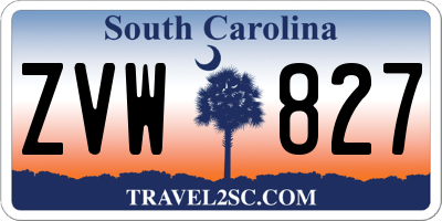 SC license plate ZVW827