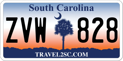 SC license plate ZVW828
