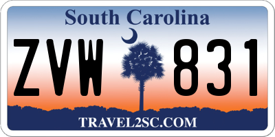 SC license plate ZVW831