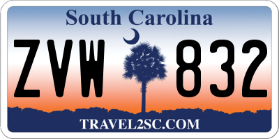 SC license plate ZVW832