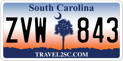 SC license plate ZVW843