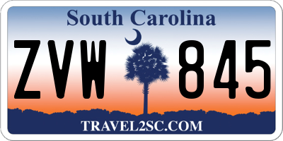 SC license plate ZVW845