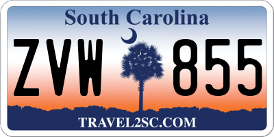 SC license plate ZVW855