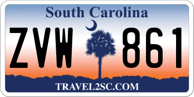 SC license plate ZVW861