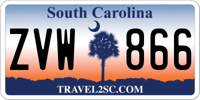 SC license plate ZVW866