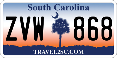 SC license plate ZVW868