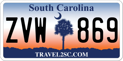 SC license plate ZVW869