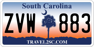 SC license plate ZVW883