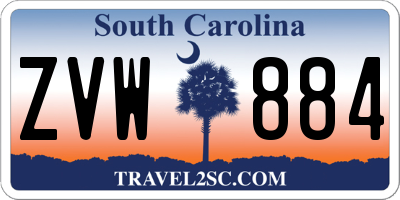 SC license plate ZVW884