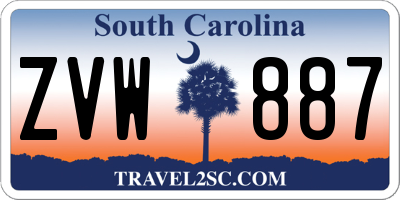 SC license plate ZVW887