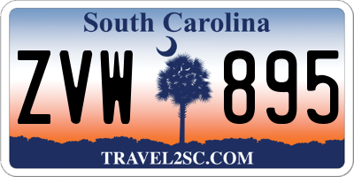 SC license plate ZVW895