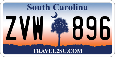 SC license plate ZVW896