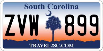 SC license plate ZVW899