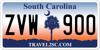 SC license plate ZVW900