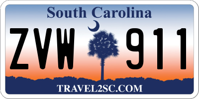 SC license plate ZVW911
