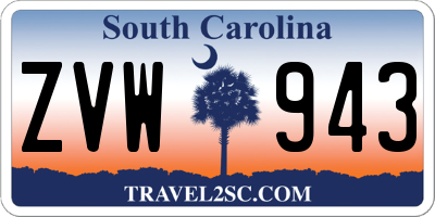 SC license plate ZVW943