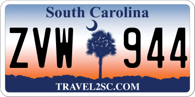 SC license plate ZVW944