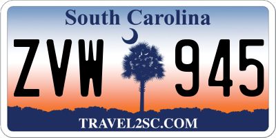SC license plate ZVW945