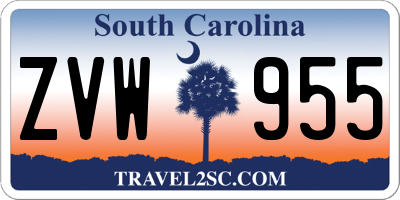 SC license plate ZVW955