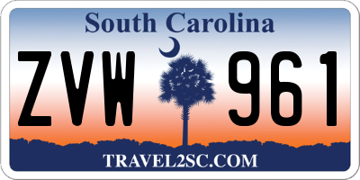 SC license plate ZVW961