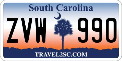 SC license plate ZVW990