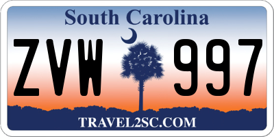 SC license plate ZVW997