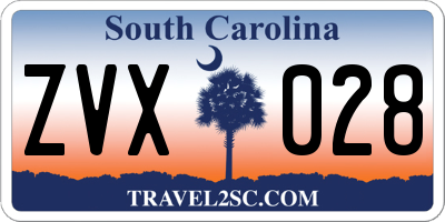 SC license plate ZVX028