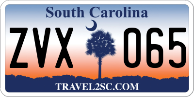 SC license plate ZVX065