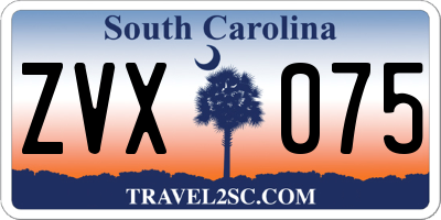 SC license plate ZVX075