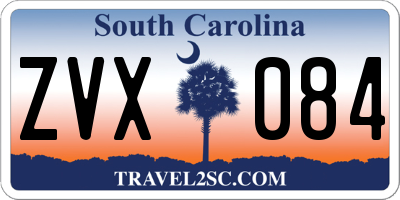 SC license plate ZVX084