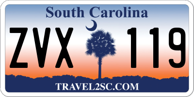 SC license plate ZVX119