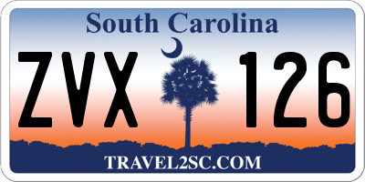 SC license plate ZVX126