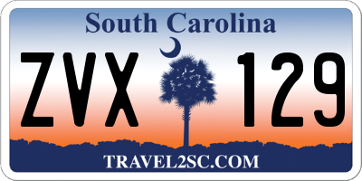 SC license plate ZVX129