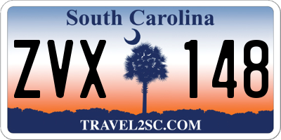 SC license plate ZVX148
