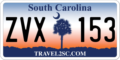 SC license plate ZVX153