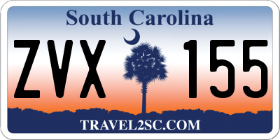 SC license plate ZVX155