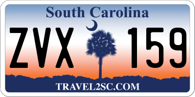 SC license plate ZVX159