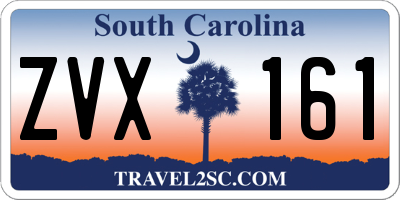 SC license plate ZVX161