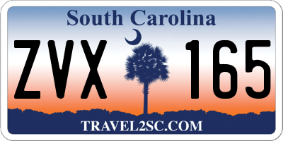 SC license plate ZVX165