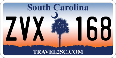SC license plate ZVX168